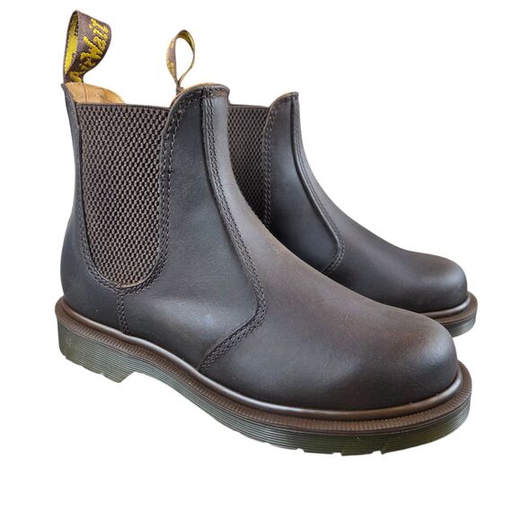Dr. Martens Shoes - Dr. Martens 2976 Chelsea Boots Gaucho Crazy Horse Brown Size Men's 4, Women's 5